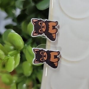 🔥LAST PAIR🔥 Yorkshire Terrier Cartoon Stud Earrings, Biewer Terrier, mo